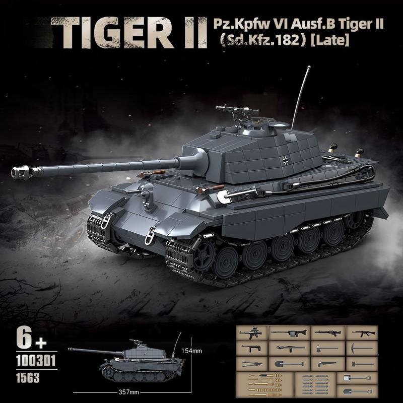 Lego Compatible Military Tank - WW2 Militer Raja Harimau Tank Berat