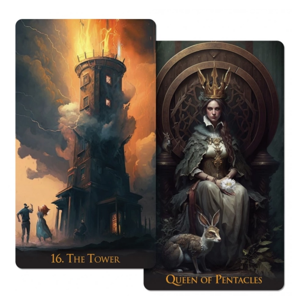 Tarot Cards Deck With Guidebook - 12*7cm Dunia aneh Tarot 78 kartu
