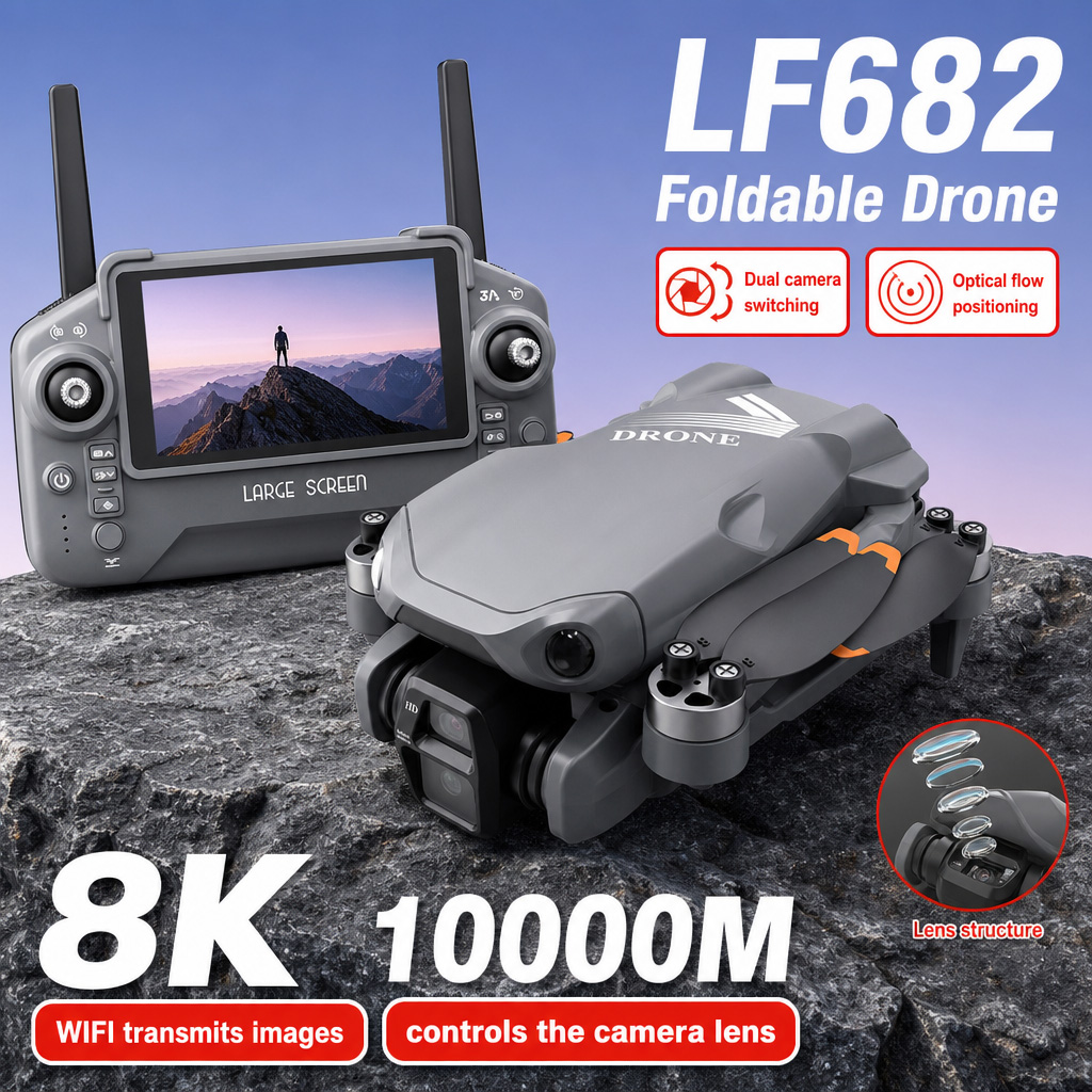 Fpv Brushless Rc Drone 4K - Foto Udara Drone LF682 8K HD