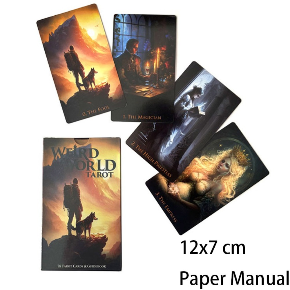 12*7cm Dunia aneh Tarot 78 kar - Tarot Cards Deck With Guidebook ulasan dan harga
