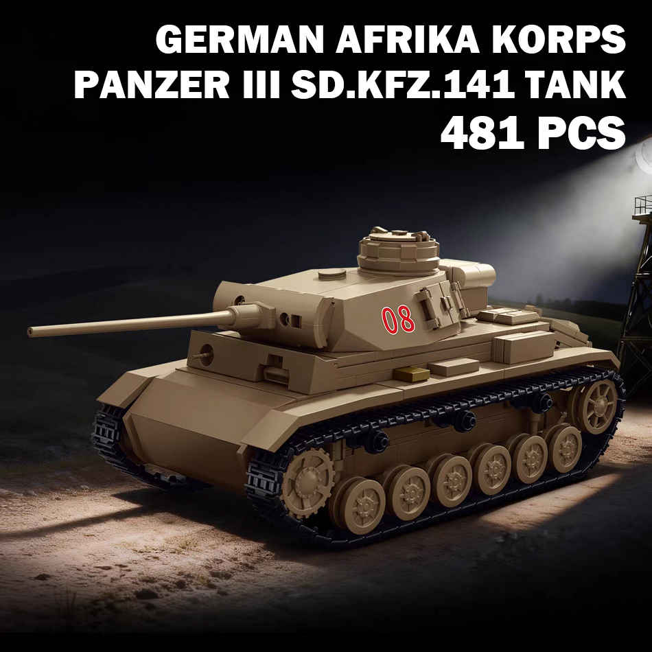 WW2 Afrika Korps Panzer III Sd - Lego Compatible Military Tank ulasan dan harga