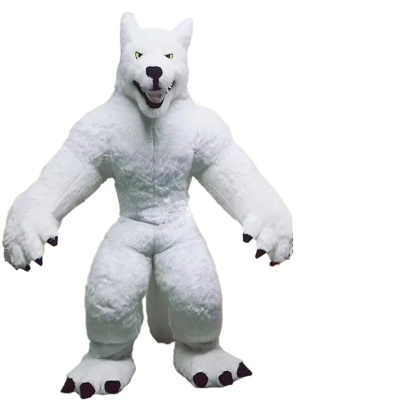 Kostum Maskot Serigala Abu-abu - Dolls ulasan dan harga