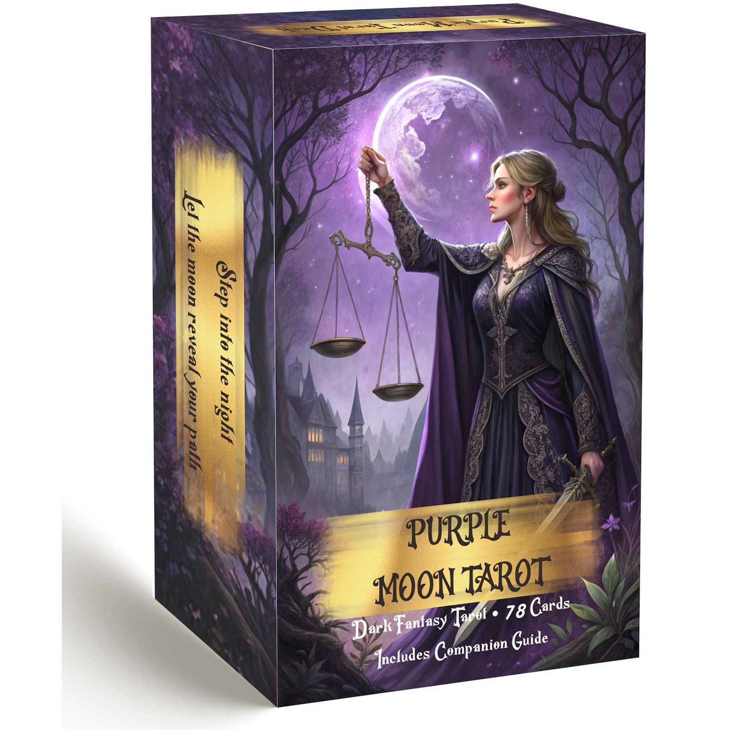 Dek Kartu Tarot Purple Moon de - Tarot Cards Deck With Guidebook ulasan dan harga