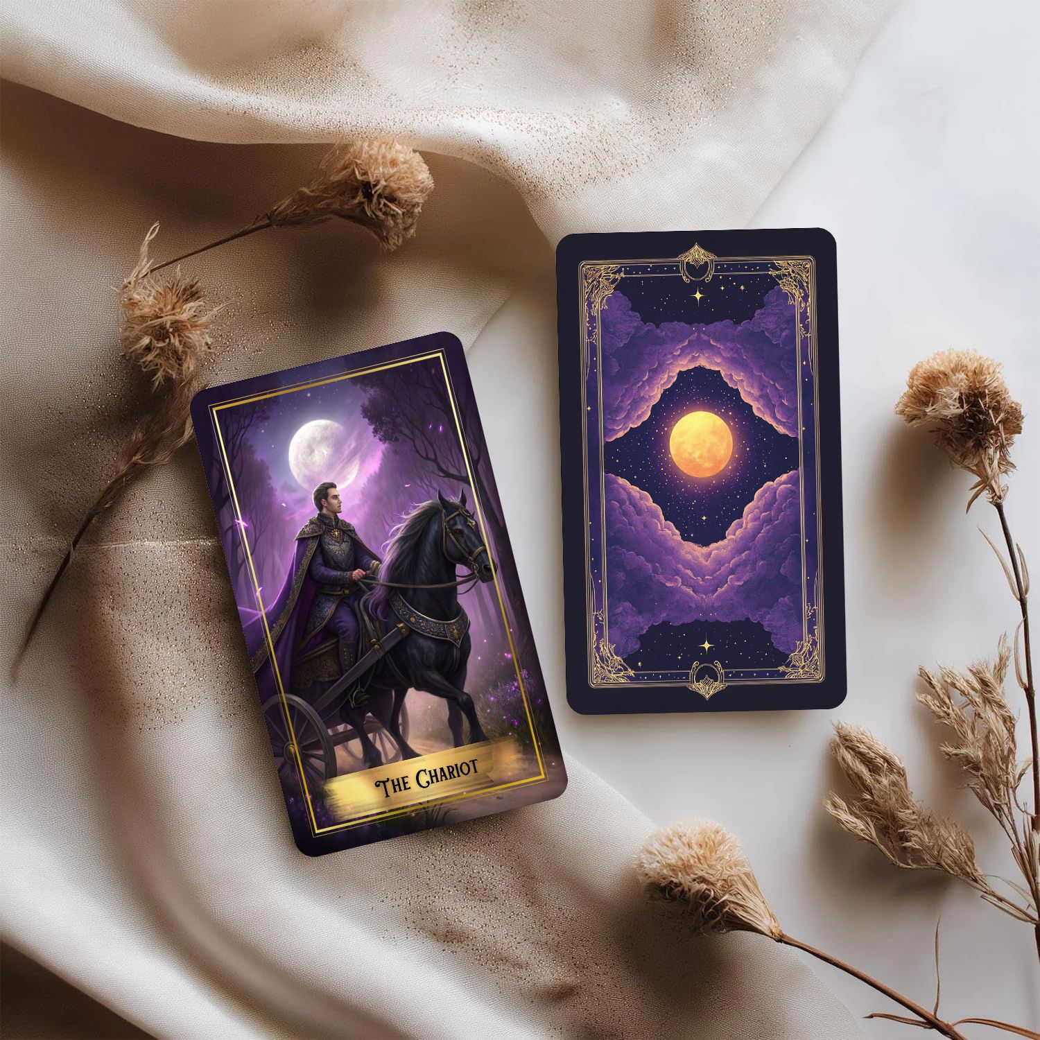 Dek Kartu Tarot Purple Moon de - Tarot Cards Deck With Guidebook ulasan dan harga